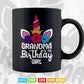 Grandma Of The Birthday Girl Grandma Gift Unicorn Birthday Svg Png Cut Files.