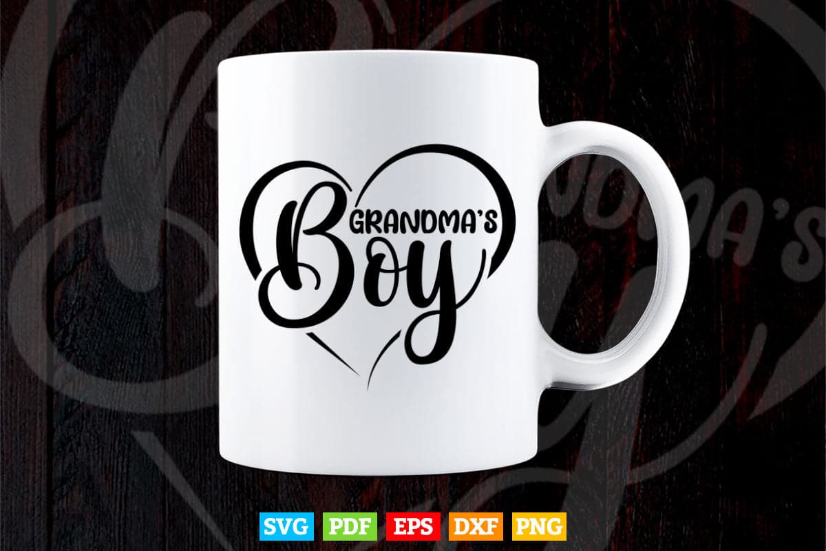 Grandma's Boy Svg Png Cut Files.