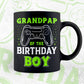 Grandpap Of The Birthday Boy With Video Gamer Editable Vector T-shirt Design in Ai Svg Files
