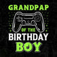 Grandpap Of The Birthday Boy With Video Gamer Editable Vector T-shirt Design in Ai Svg Files