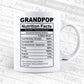 Grandpop Nutrition Facts Father's Day Editable Vector T-shirt Design in Ai Svg Files