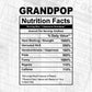 Grandpop Nutrition Facts Father's Day Editable Vector T-shirt Design in Ai Svg Files