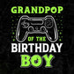 Grandpop Of The Birthday Boy With Video Gamer Editable Vector T-shirt Design in Ai Svg Files