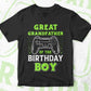 Great Grandfather Of The Birthday Boy With Video Gamer Editable Vector T-shirt Design in Ai Svg Files