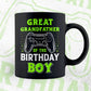 Great Grandfather Of The Birthday Boy With Video Gamer Editable Vector T-shirt Design in Ai Svg Files
