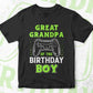 Great Grandpa Of The Birthday Boy With Video Gamer Editable Vector T-shirt Design in Ai Svg Files