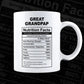 Great Grandpap Nutrition Facts Father's Day Editable Vector T-shirt Design in Ai Svg Files