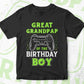Great Grandpap Of The Birthday Boy With Video Gamer Editable Vector T-shirt Design in Ai Svg Files