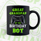 Great Grandpap Of The Birthday Boy With Video Gamer Editable Vector T-shirt Design in Ai Svg Files
