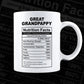 Great Grandpappy Nutrition Facts Father's Day Editable Vector T-shirt Design in Ai Svg Files