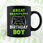 Great Grandpappy Of The Birthday Boy With Video Gamer Editable Vector T-shirt Design in Ai Svg Files