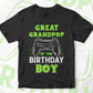 Great Grandpop Of The Birthday Boy With Video Gamer Editable Vector T-shirt Design in Ai Svg Files