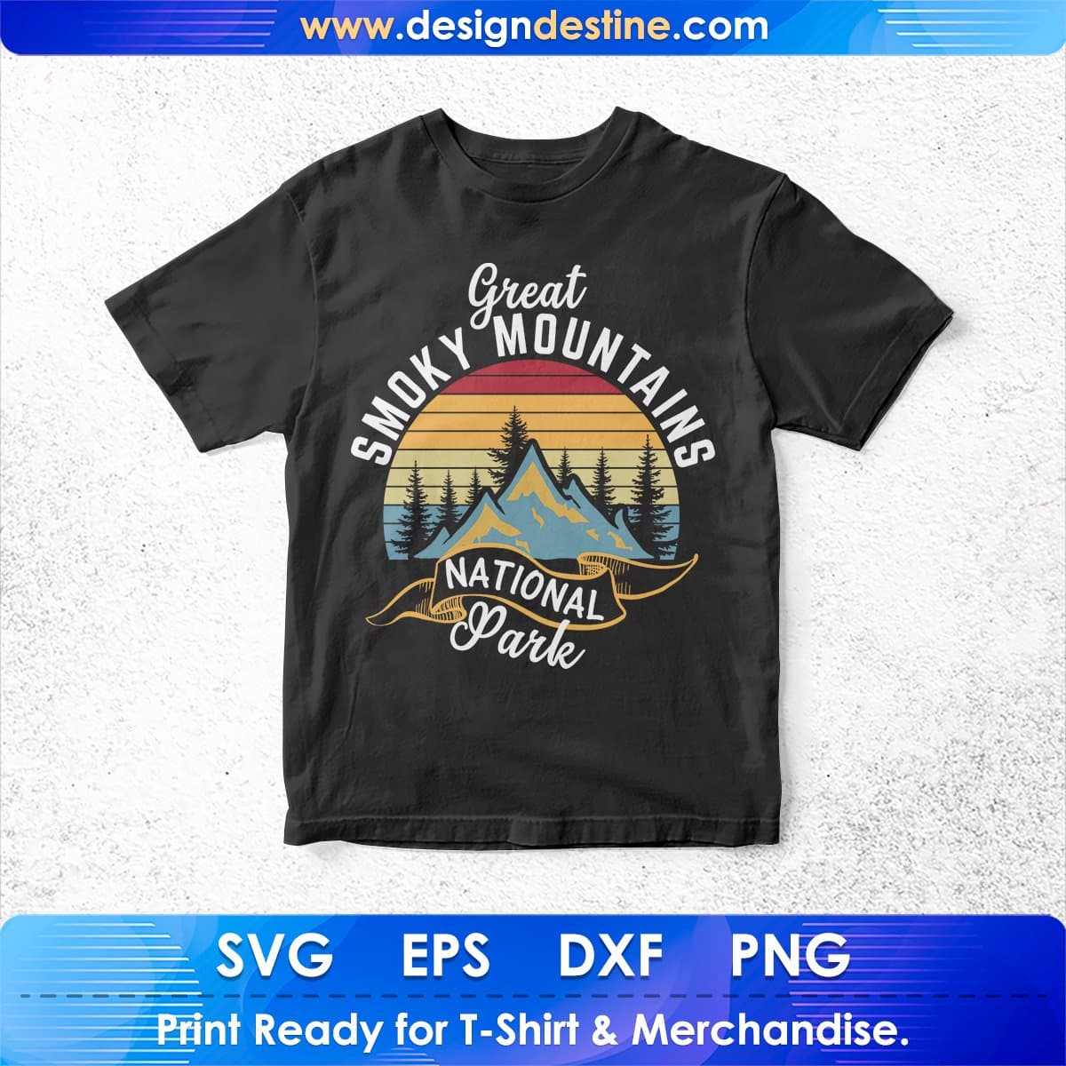 Great Smoky Mountains national Park T shirt Design In Ai Svg Printable Files