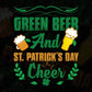 Green Beer And St Patrick’s Day Cheer T shirt Design In Svg Png Cutting Printable Files
