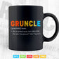 Gruncle Definition Uncle Gifts Svg T shirt Design.