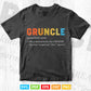 Gruncle Definition Uncle Gifts Svg T shirt Design.