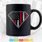 Grunt Style Red Line Crest USA Flag Svg T shirt Design.