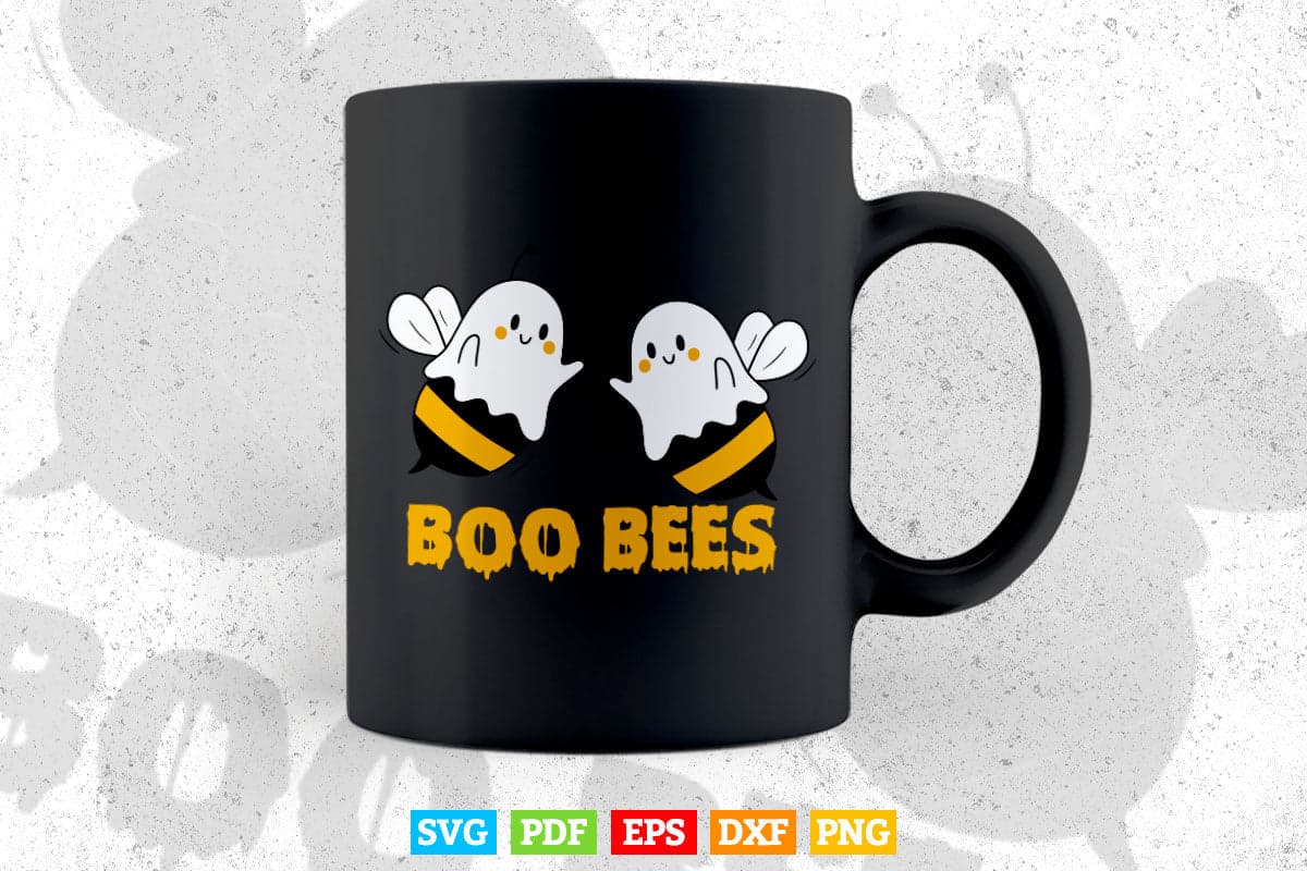 Halloween Boo Bees Ghost Matching Couples Family Funny Svg Png Cut Files.