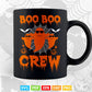 Halloween Boo Squad Funny Pumpkin Svg Png Cut Files.