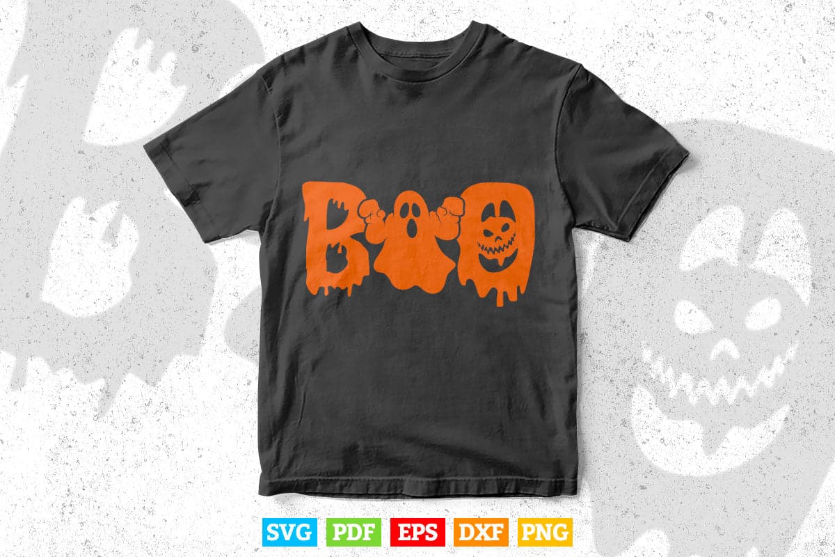 Halloween Vintage Boo Funny Svg Png Cut Files.
