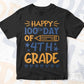 Happy 100th Day Of 4th Grade Editable Vector T-shirt Design in Ai Svg Files