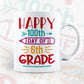 Happy 100th Day Of 6th Grade School Editable Vector T-shirt Design in Ai Svg Files