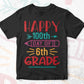 Happy 100th Day Of 6th Grade School Editable Vector T-shirt Design in Ai Svg Files