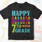 Happy 100th Day Of 7th Grade Editable Vector T-shirt Design in Ai Svg Files