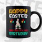 Happy Easter Birthday Bunny Dab Bday Party Men Boys Kids Vector T shirt Design in Ai Png Svg Files.