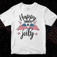 Happy Fourth Of July T shirt Design In Svg Png Cutting Printable Files