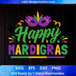 Happy Mardi Gras Editable T shirt Design In Svg Printable Files