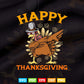 Happy Thanksgiving for Boys Girls Kids Pilgrim Turkey Svg Png Cut Files.