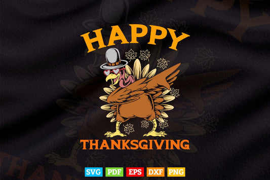 Happy Thanksgiving for Boys Girls Kids Pilgrim Turkey Svg Png Cut Files.