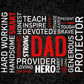 Hard Working Handsome Smart Dad Father's Day Editable Vector T-shirt Design in Ai Png Svg Files