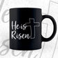 He Is Risen Jesus Vector T-shirt Design in Ai Svg Png Files