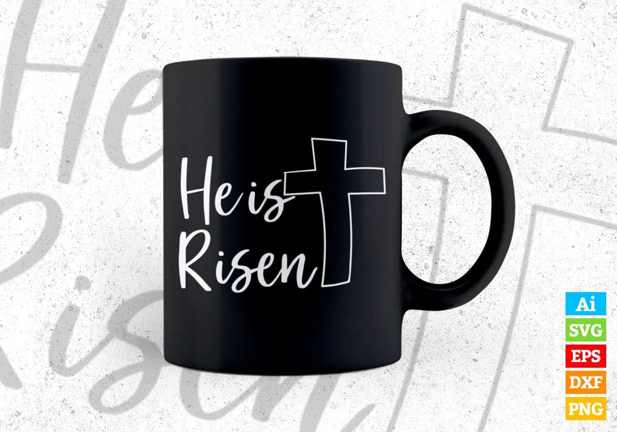 He Is Risen Jesus Vector T-shirt Design in Ai Svg Png Files