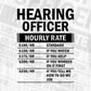 Hearing Officer Hourly Rate Editable Vector T-shirt Design in Ai Svg Files