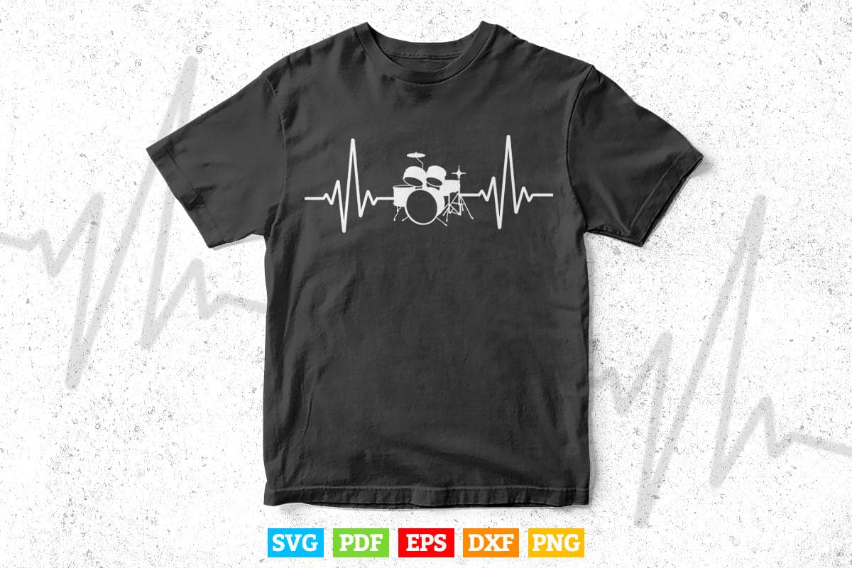 Heartbeat for Drummers Percussionist Svg Files.