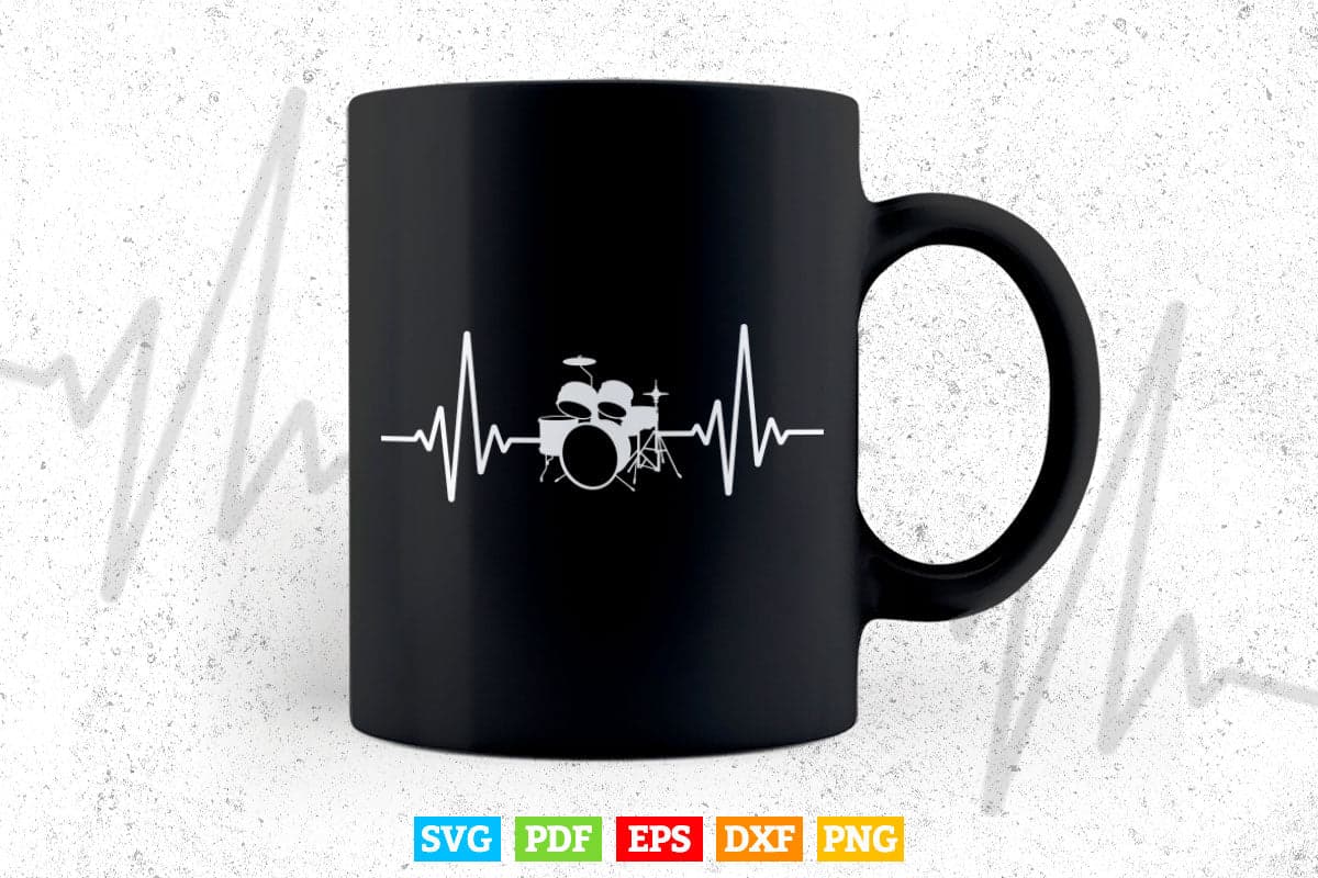 Heartbeat for Drummers Percussionist Svg Files.