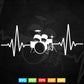 Heartbeat for Drummers Percussionist Svg Files.