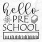 Hello Pre School T shirt Design In Svg Png Cutting Printable Files