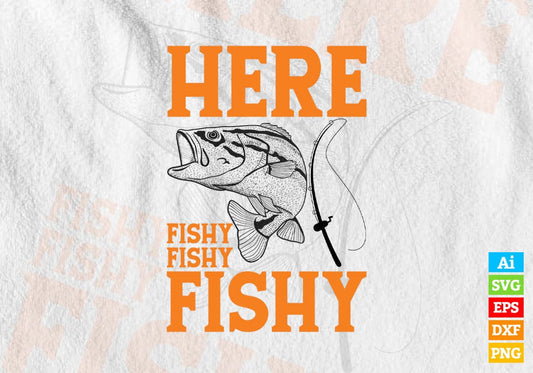 Fishing Editable T-shirt Designs in Ai Png Svg Cutting Printable