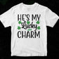 He’s My Lucky Charm St Patrick's Day T shirt Design In Svg Png Cutting Printable Files