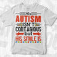His Autism Isn't Contagious But His Small Is Autism Editable T shirt Design Svg Cutting Printable Files