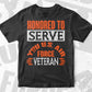 Honored To Serve You U.S. Air Force Veteran T shirt Design Png Svg Printable Files