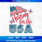 Hooray For The USA 4th Of July T shirt Design In Svg Png Cutting Printable Files