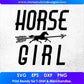 Horse Girl File Running Horse Vector T shirt Design In Svg Png Printable Files