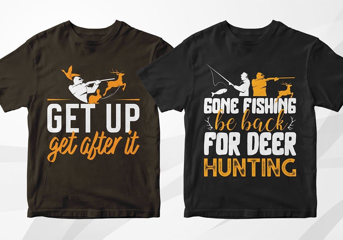 50 Editable Hunting Vector T-Shirt Designs Bundle in Ai Svg Png Files