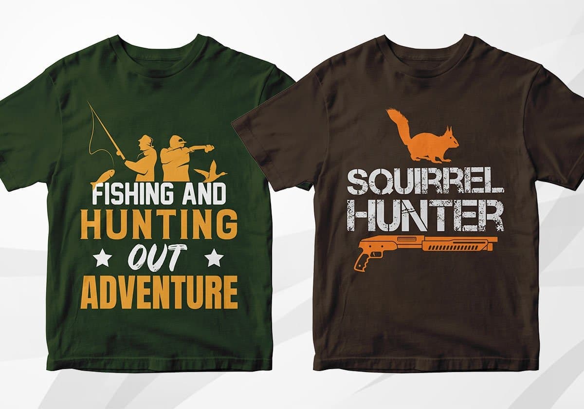 50 Editable Hunting Vector T-shirt Designs Bundle in Ai Svg Png