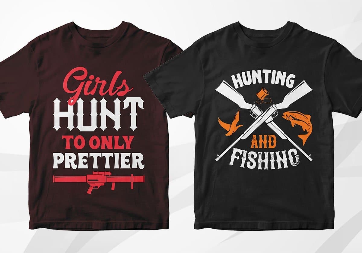 Premium Vector  Fishing and hunting tshirt design fishing hook